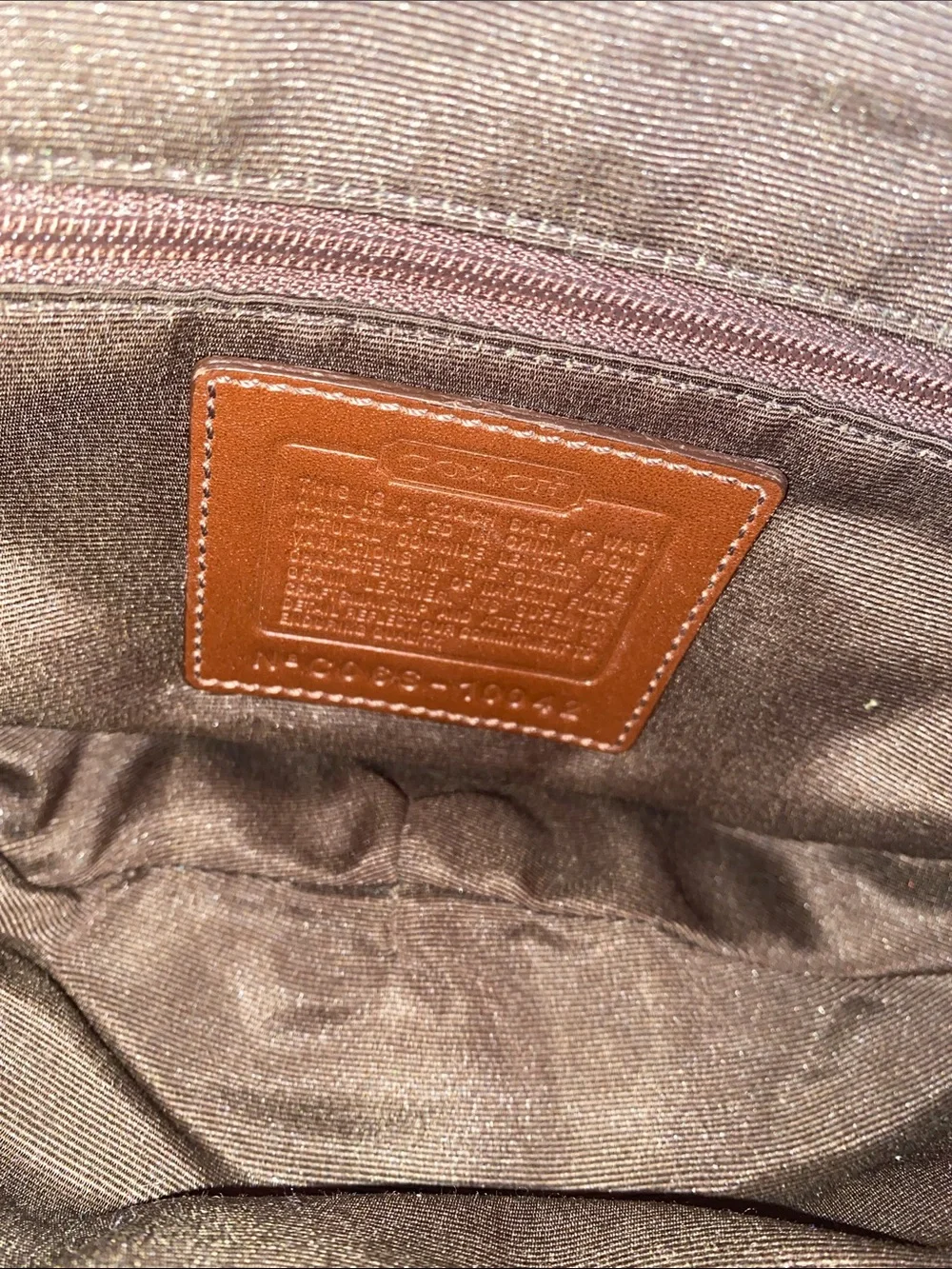 Coach 10042 Tobacco Pebbled Brown Soho Dylan Leather Shoulder Hobo Bag